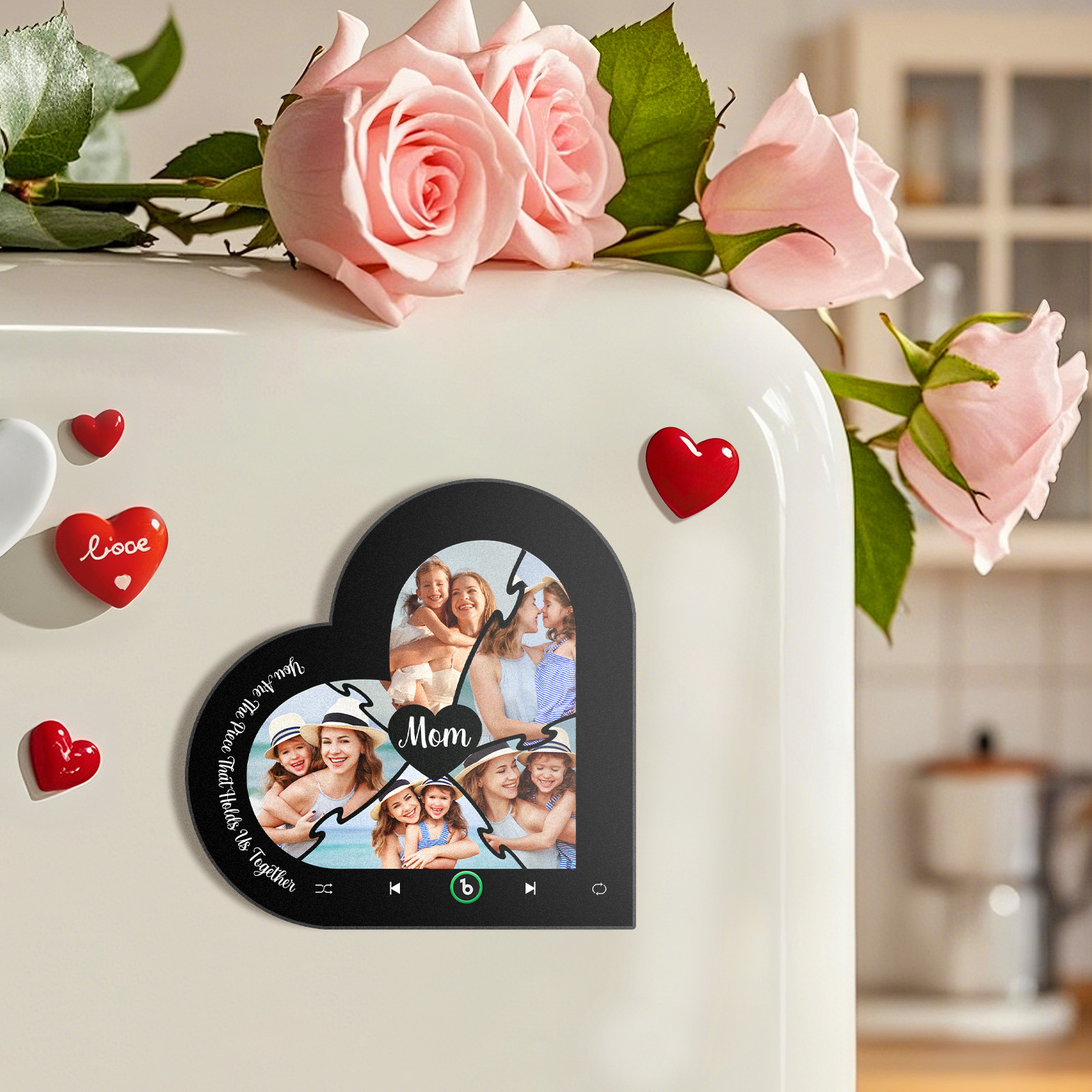 Mother's Day Gifts Custom Music Fridge Magnet You Are The Piece That Holds Us Together Gift for Mom