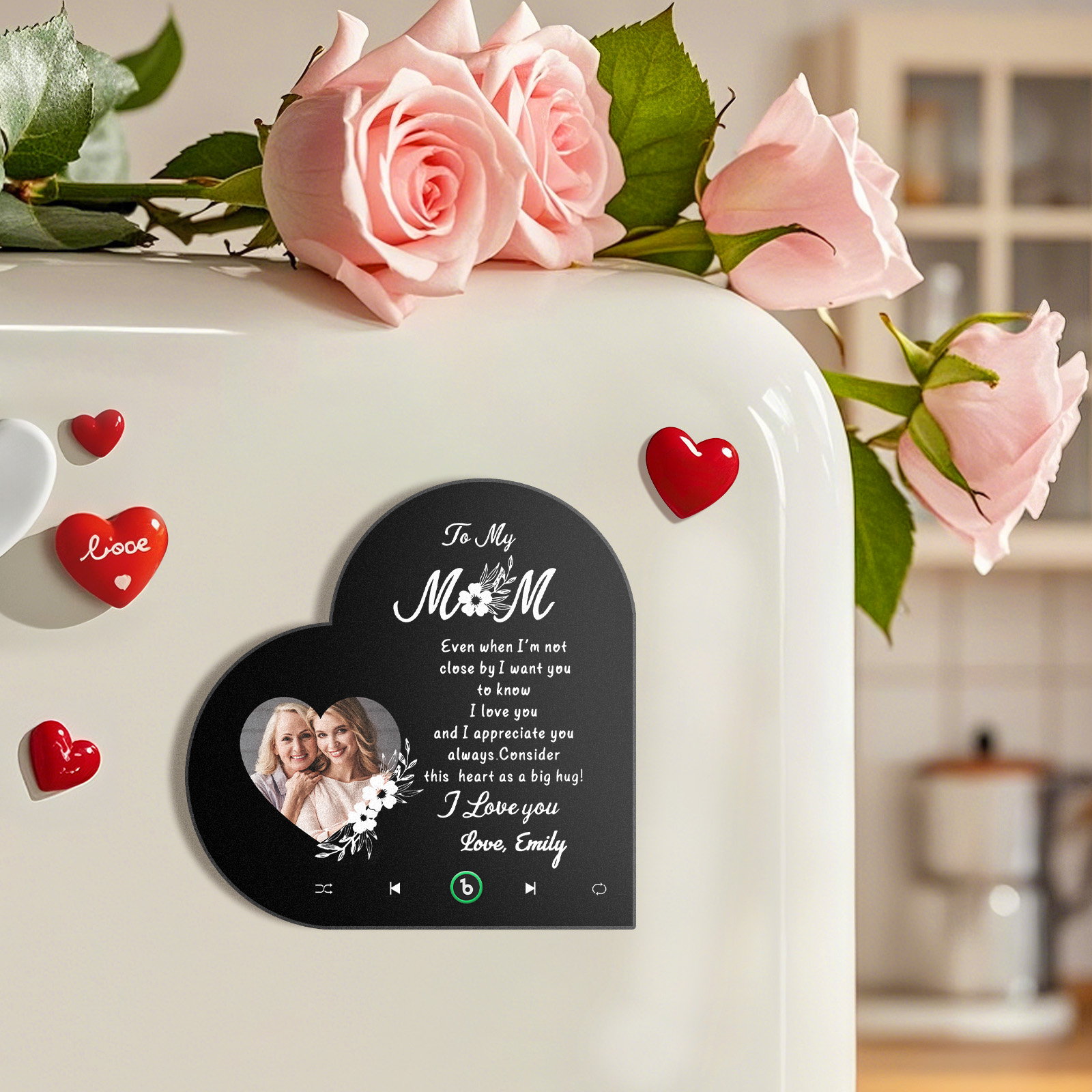 Custom Music Fridge Magnet To My Mom Mother's Day Gifts Gift for Mom