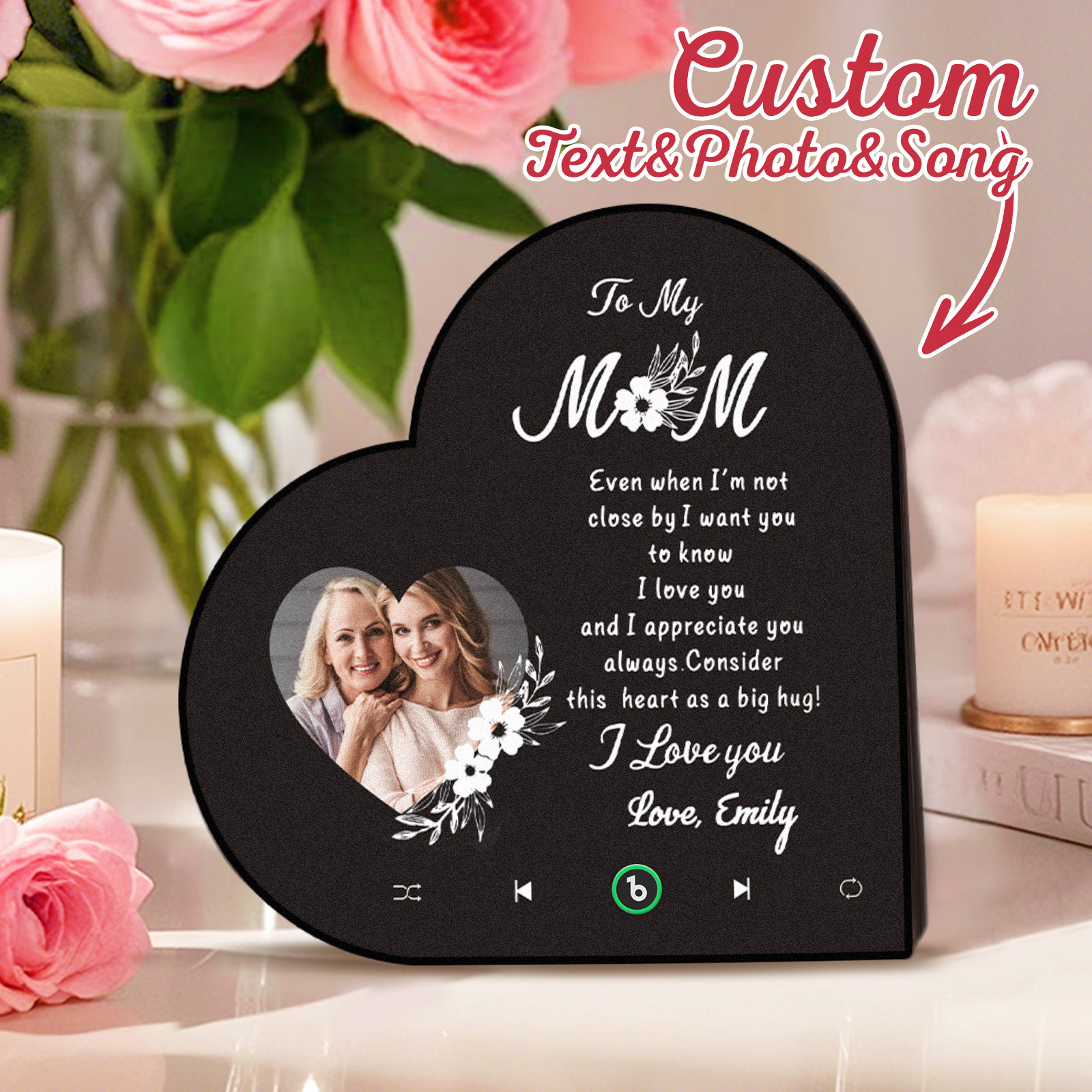 Custom Music Fridge Magnet To My Mom Mother's Day Gifts Gift for Mom