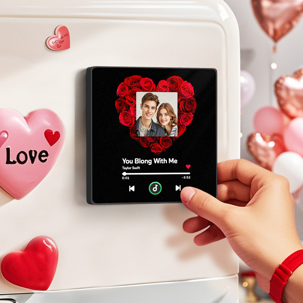 CustomFridgeBeats Custom Music Fridge Magnet Colorful Frame Photo Fridge Magnet Gift for Her