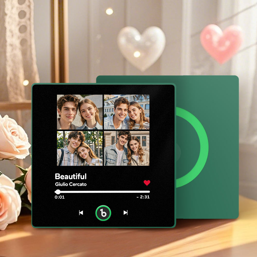 CustomFridgeBeats Custom Music Fridge Magnet with Colorful Frame Personalized Album Fridge Magnet That Can Be Played Song Unique Gift for Couple