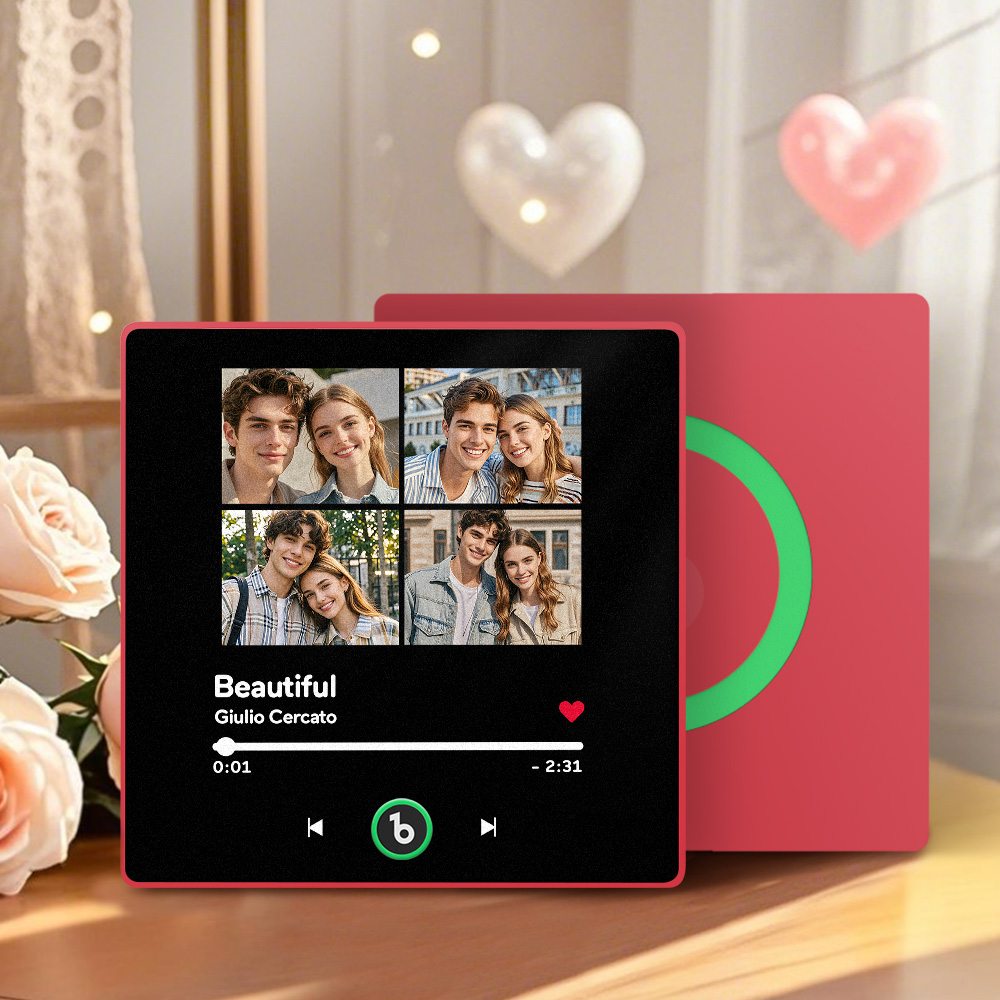 CustomFridgeBeats Custom Music Fridge Magnet with Colorful Frame Personalized Album Fridge Magnet That Can Be Played Song Unique Gift for Couple