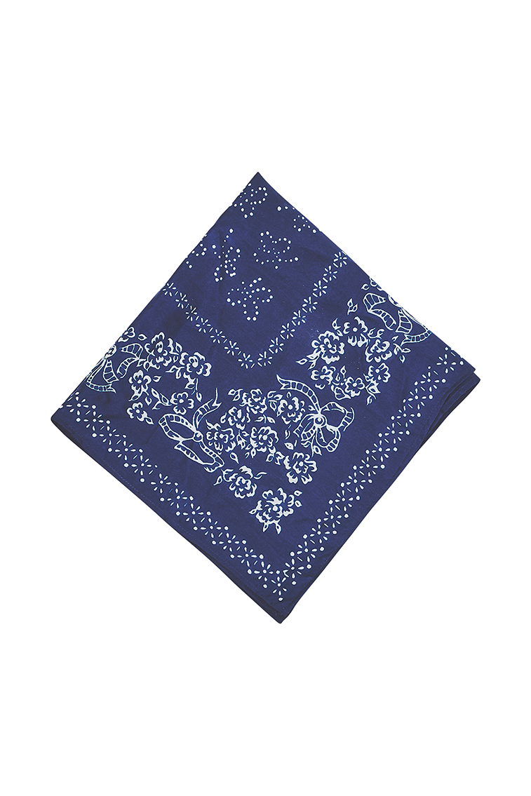 Orvette Silk Paisley Bandana-MOONLIGHT INDIGO-morningim