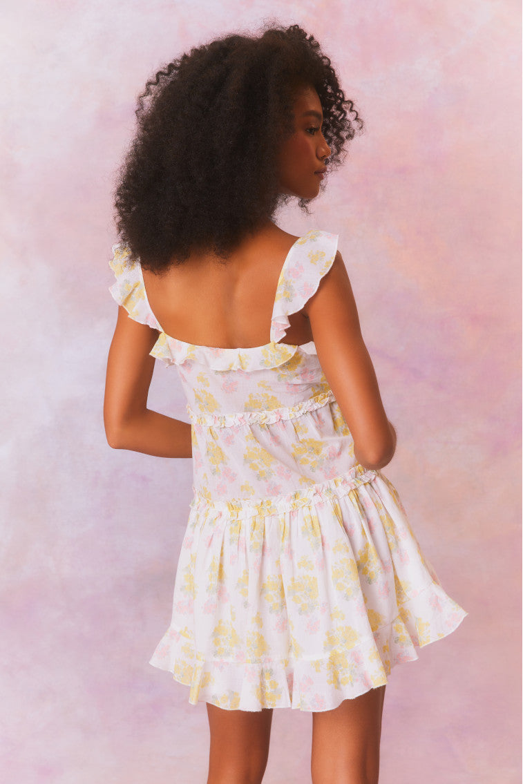 Frista Mix Print Cotton Mini Dress-morningim