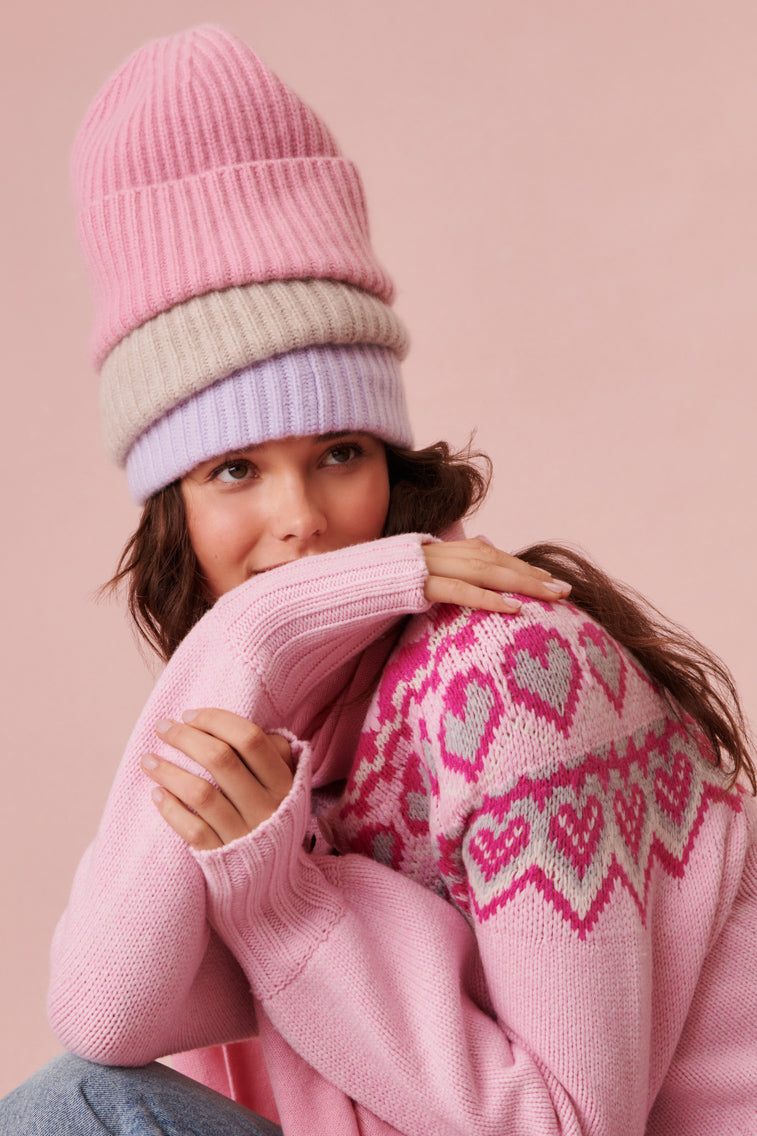 White+Warren Cashmere Luxe Ribbed Beanie-morningim