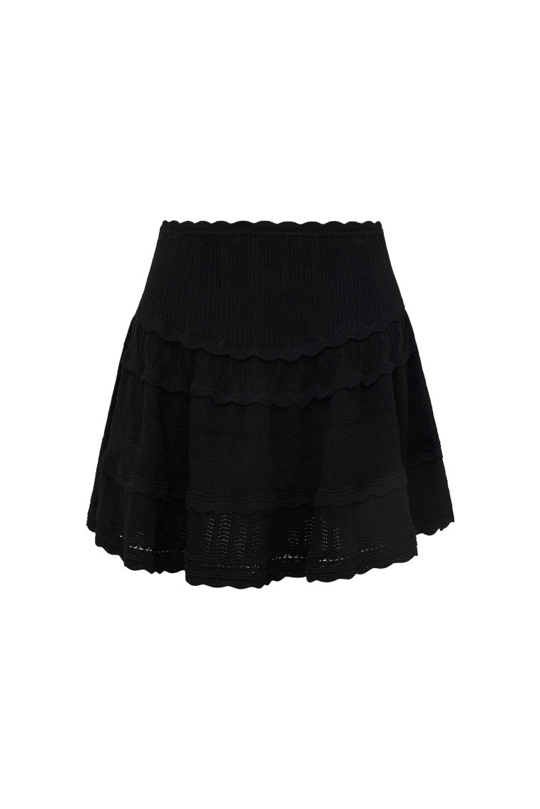 Colella Pointelle Knit Mini Skirt-morningim