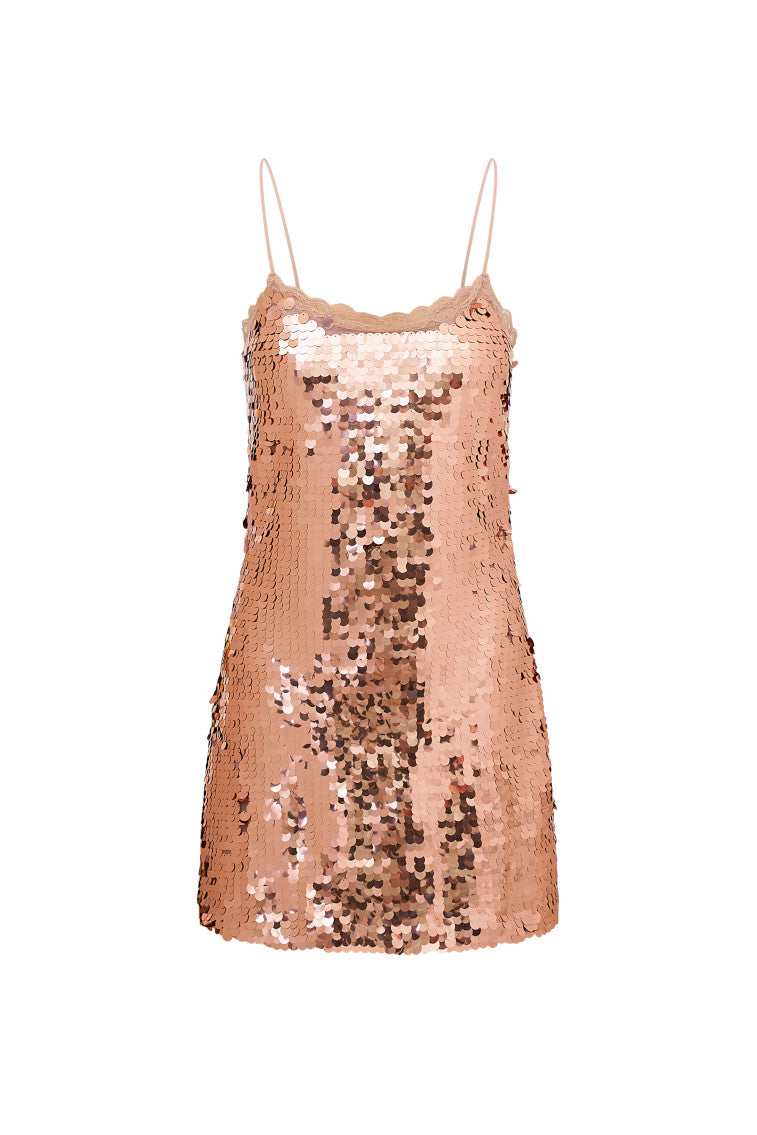 Grecia Sequin Mini Dress-morningim