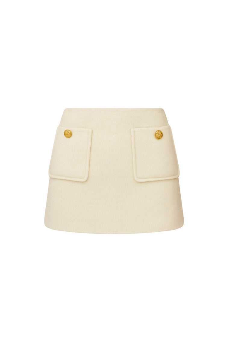 Chula Wool Mini Skirt-morningim