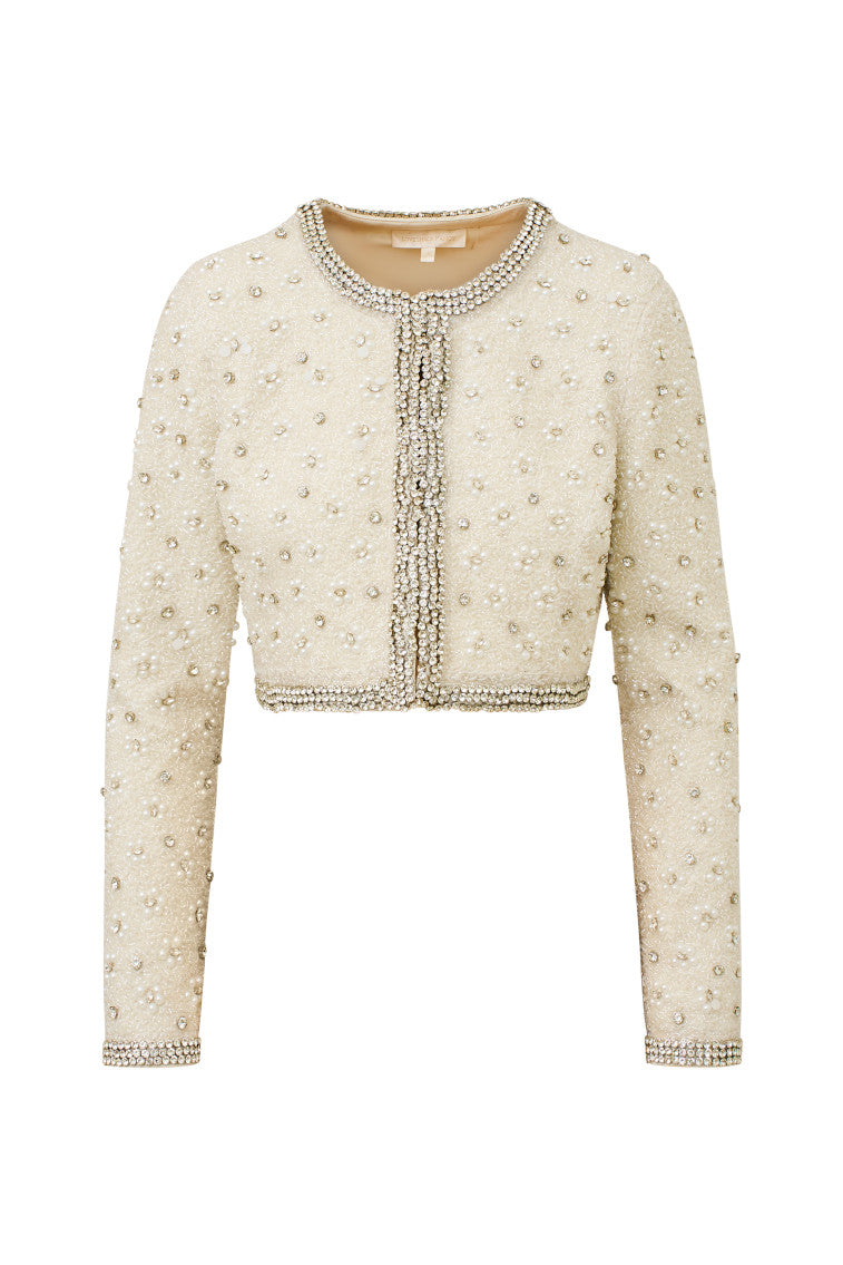 Cosmos Beaded Cropped Jacket-morningim