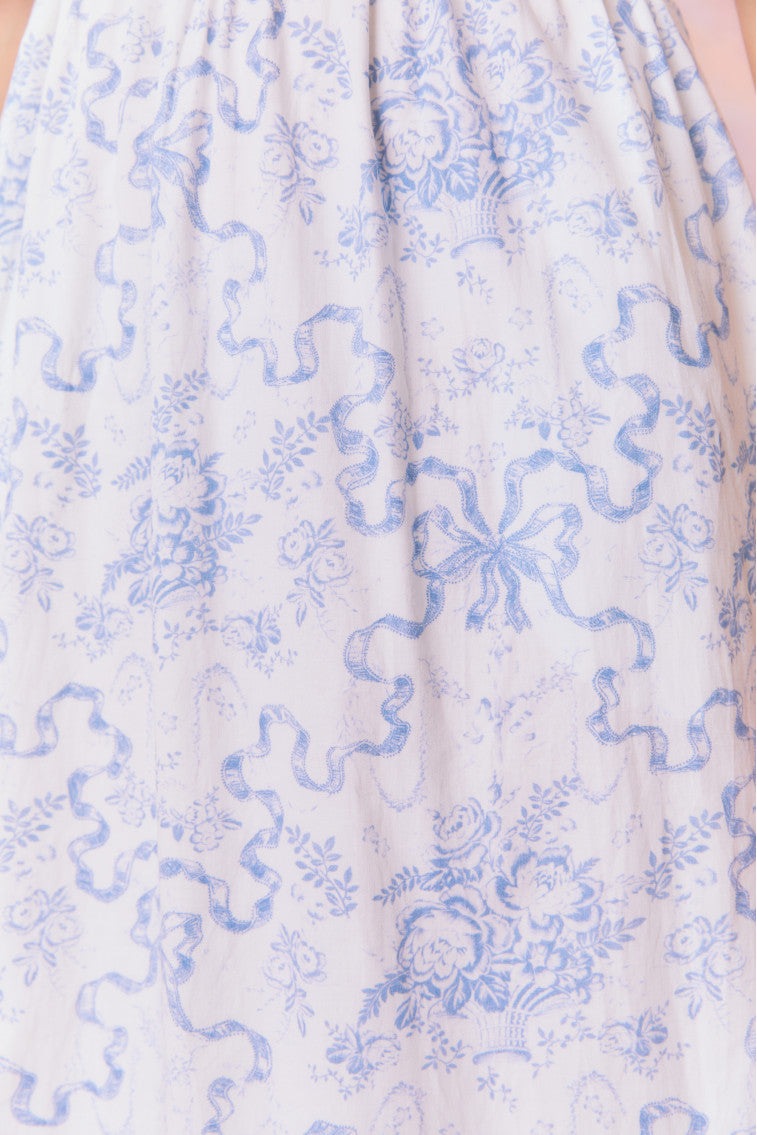 Mastey Bow Print Midi Dress-morningim