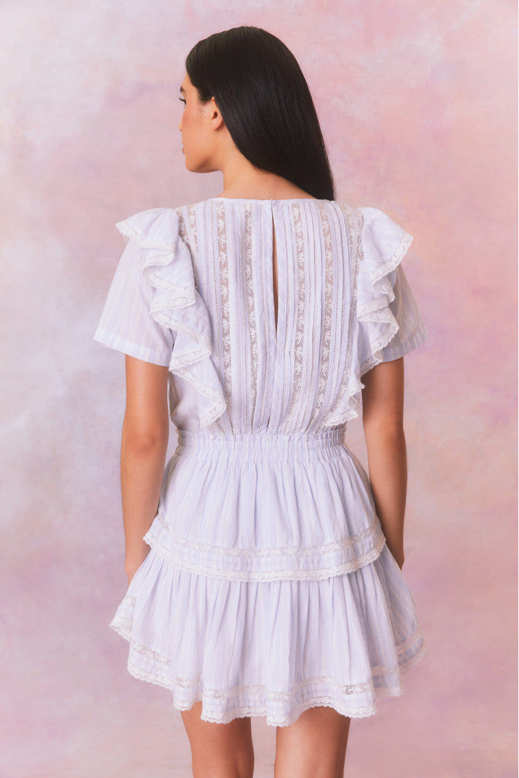 Natasha Stripe Cotton Mini Dress-morningim