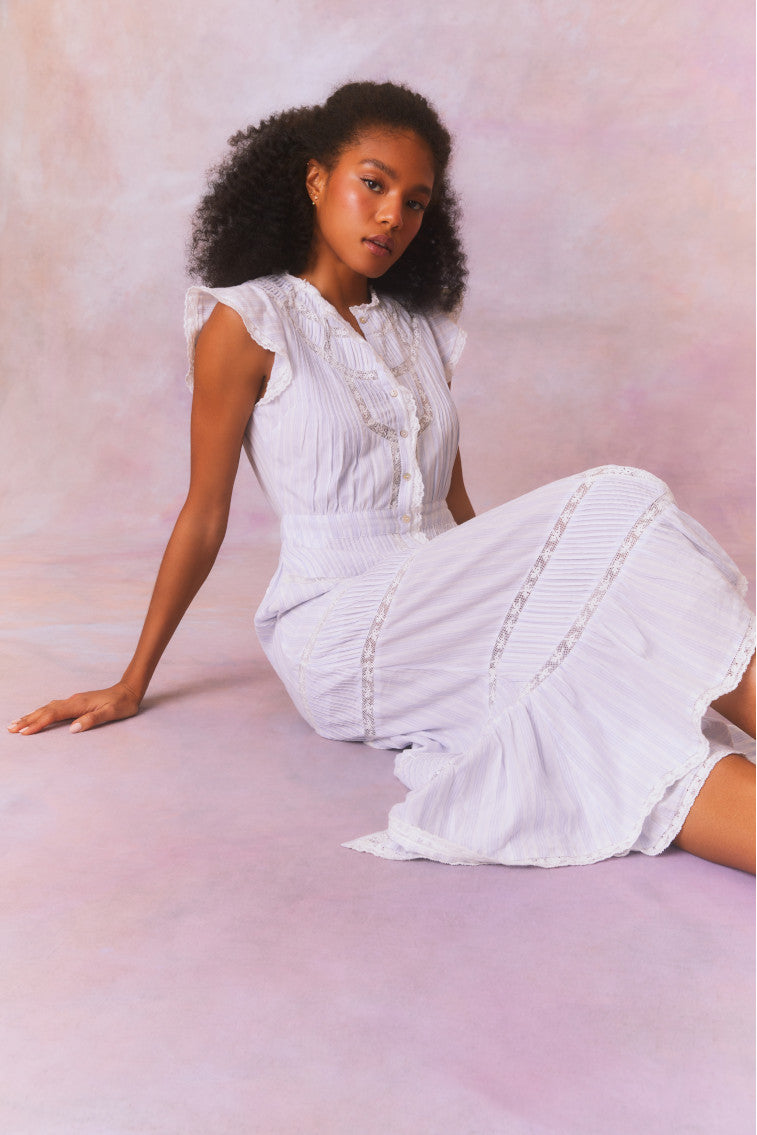 Remi Cotton Stripe Maxi Dress-morningim