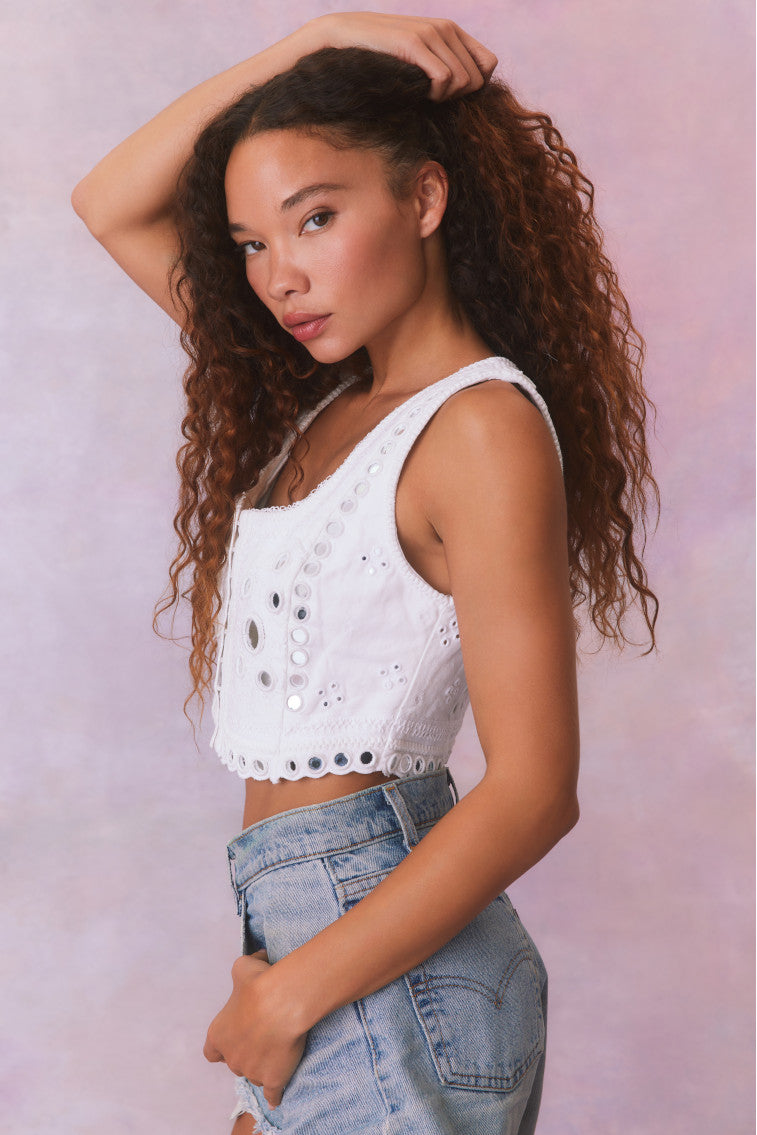 Cayman Embellished Bustier Top-morningim