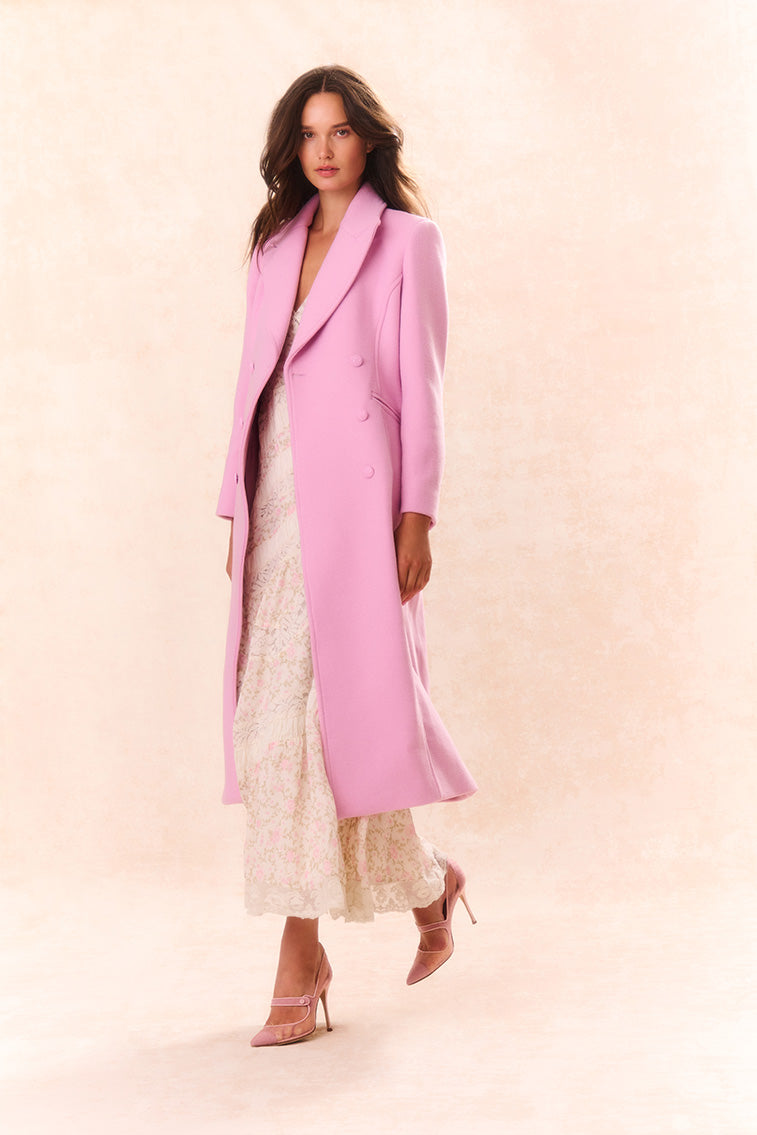 Angeli Wool Military Coat - PIROUETTE PINK-morningim