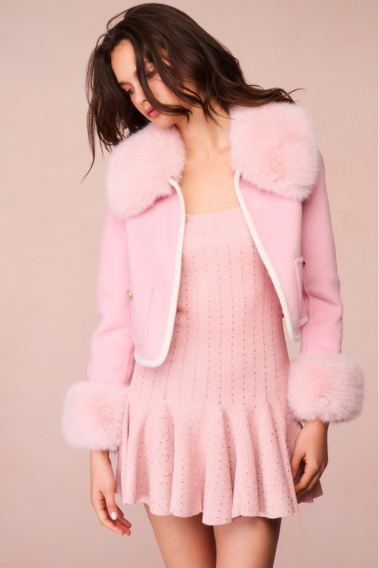 Caprina Wool-Cashmere Faux Fur Jacket-morningim