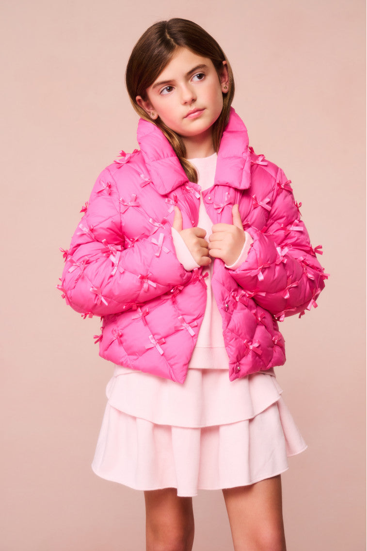 Girls Maricala Quilted Bow Jacket-morningim
