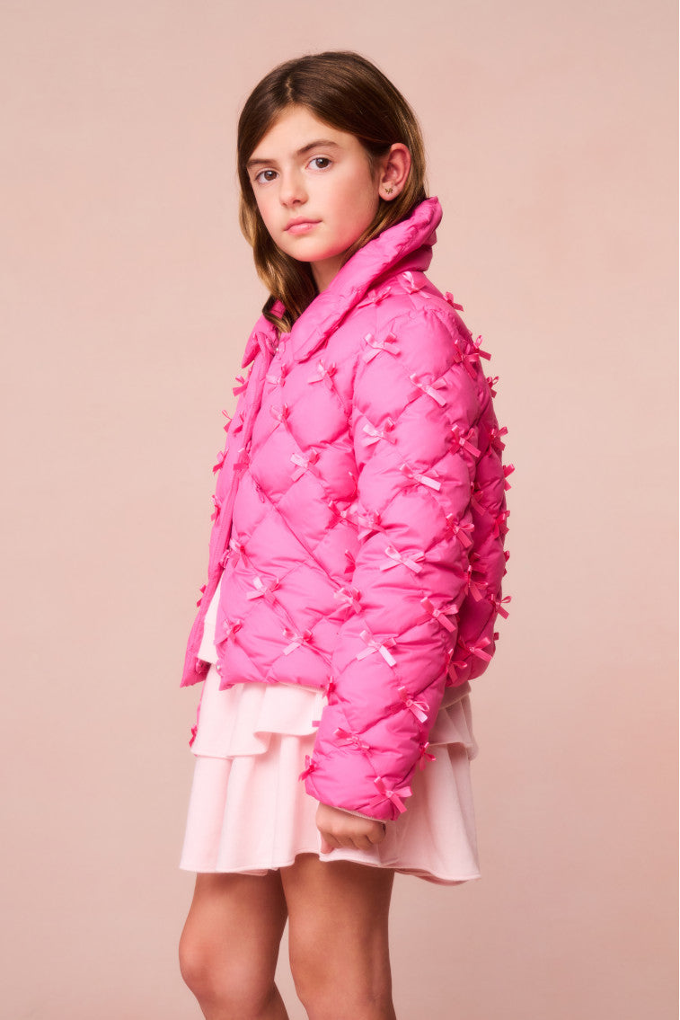 Girls Maricala Quilted Bow Jacket-morningim