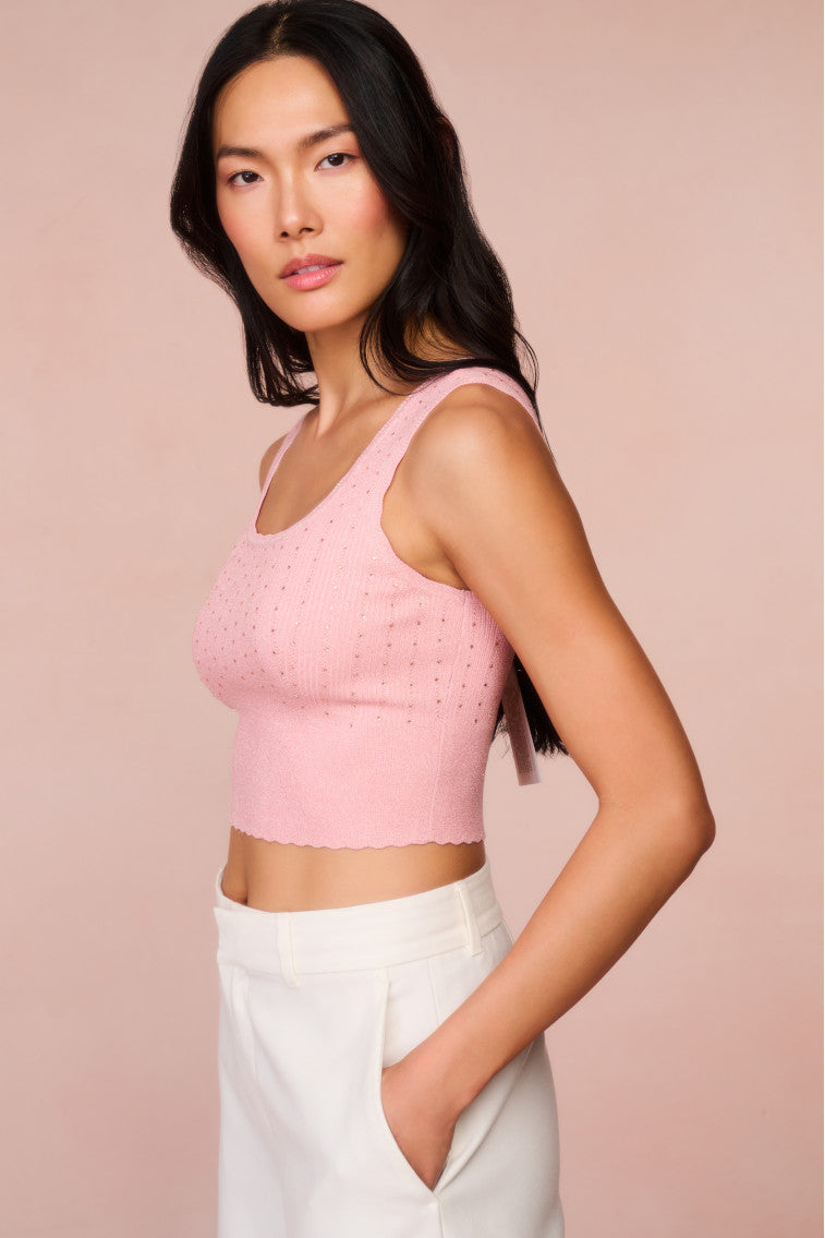 Prague Crystal Knit Tank Top-morningim