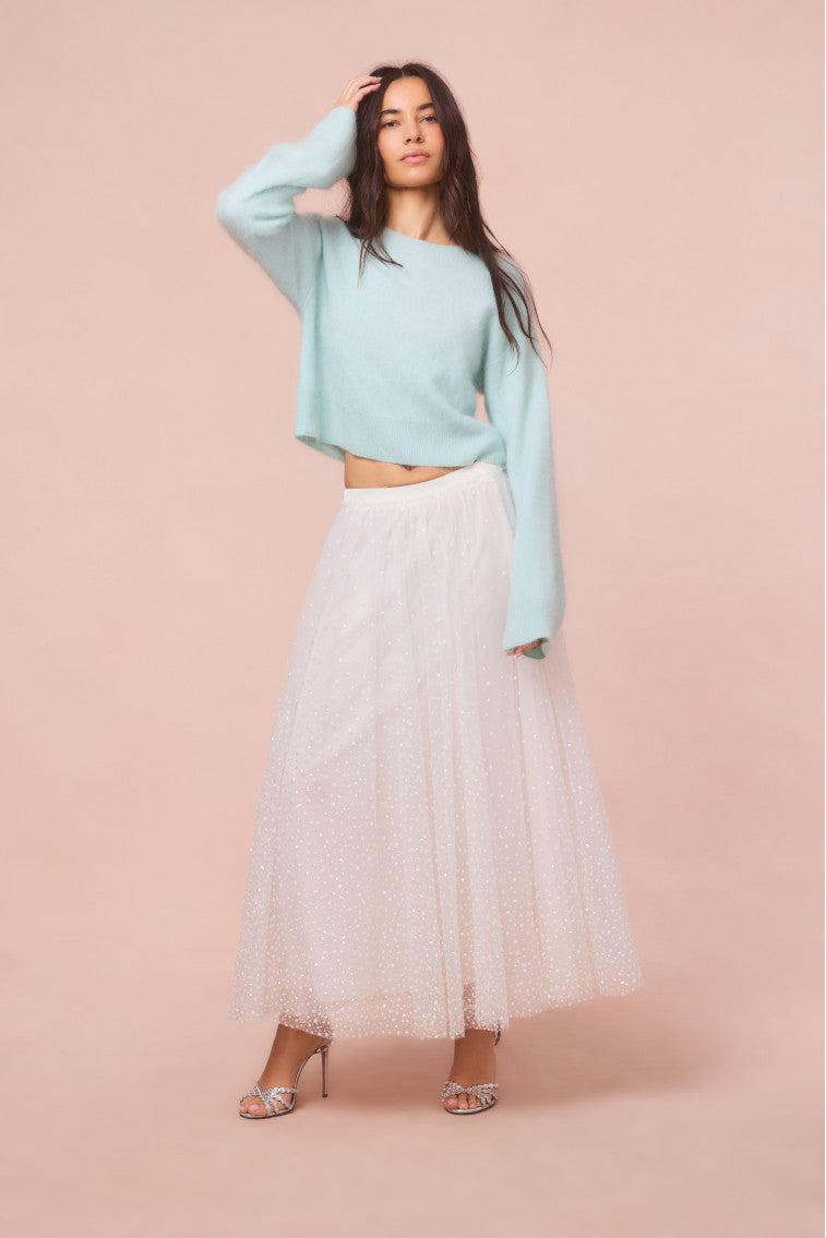 Wilona Glitter Tulle Maxi Skirt-morningim
