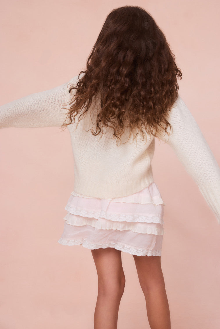 Girls Amya Wool Bow Pullover-morningim