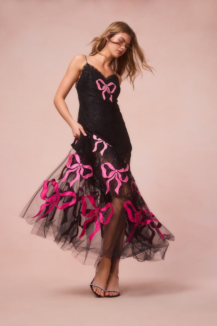 Carette Lace Maxi Bow Dress-morningim