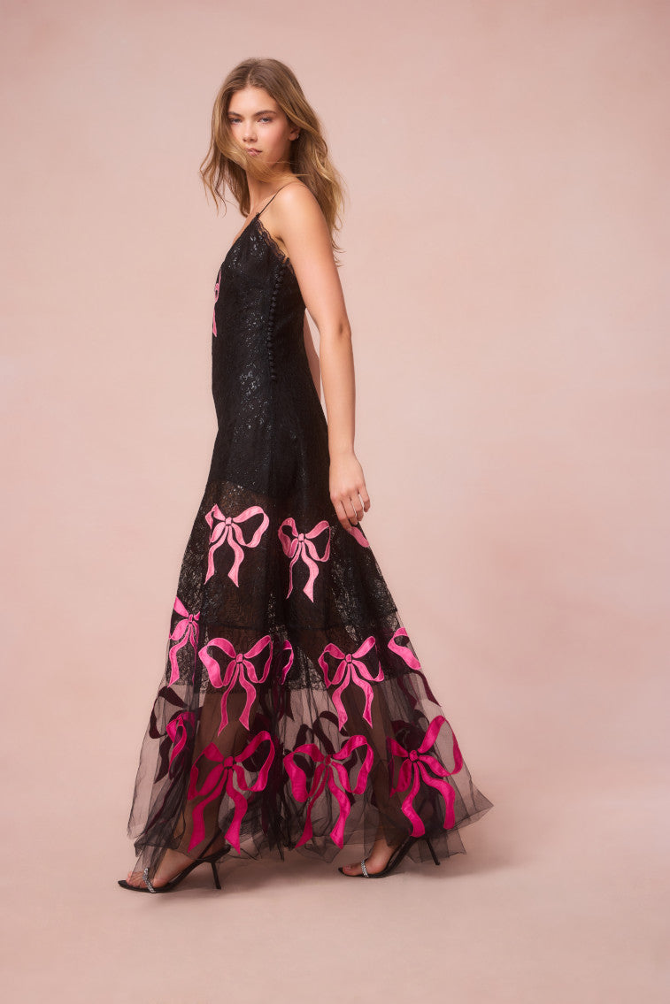 Carette Lace Maxi Bow Dress-morningim