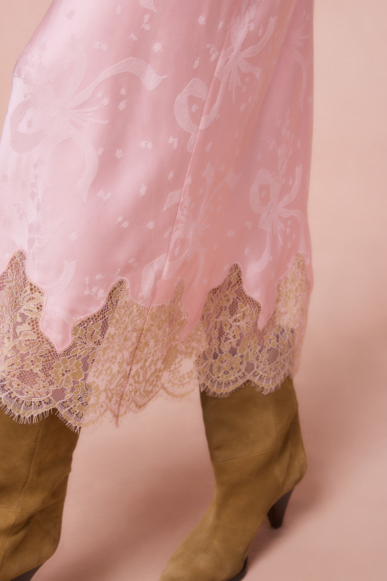 Malina Silk-Blend Jacquard Maxi Skirt-morningim