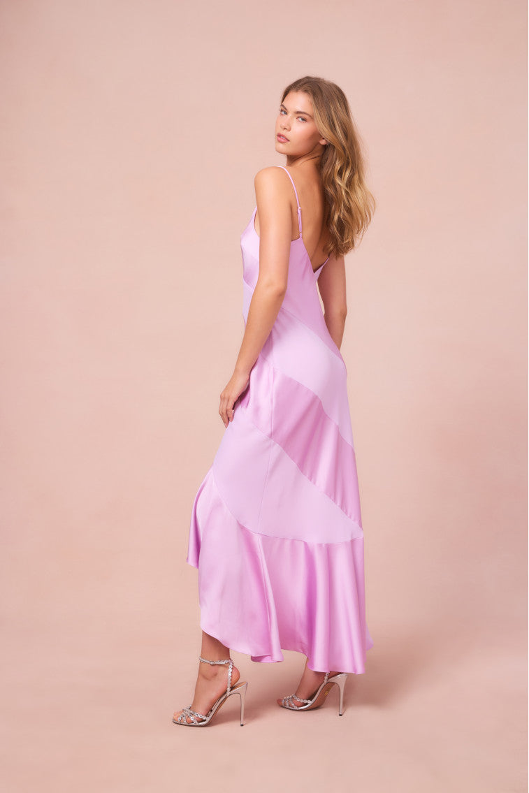 Mallee Satin Asymmetrical Dress-morningim