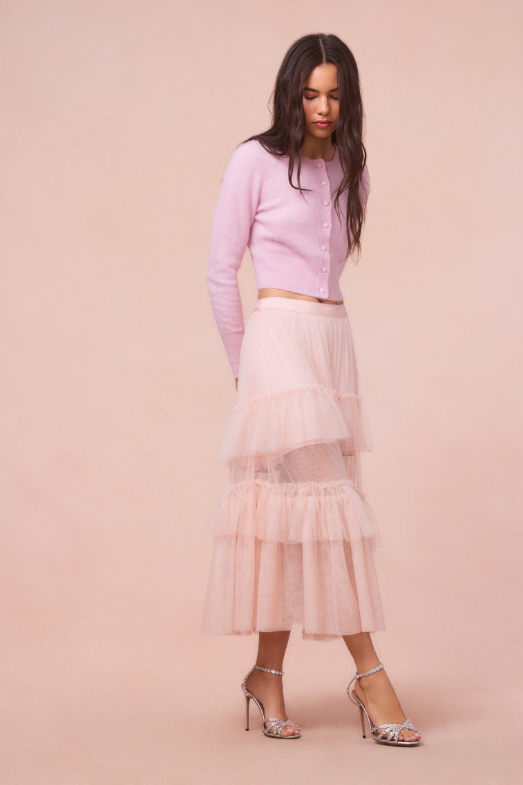 Parriott Tulle Maxi Skirt-morningim