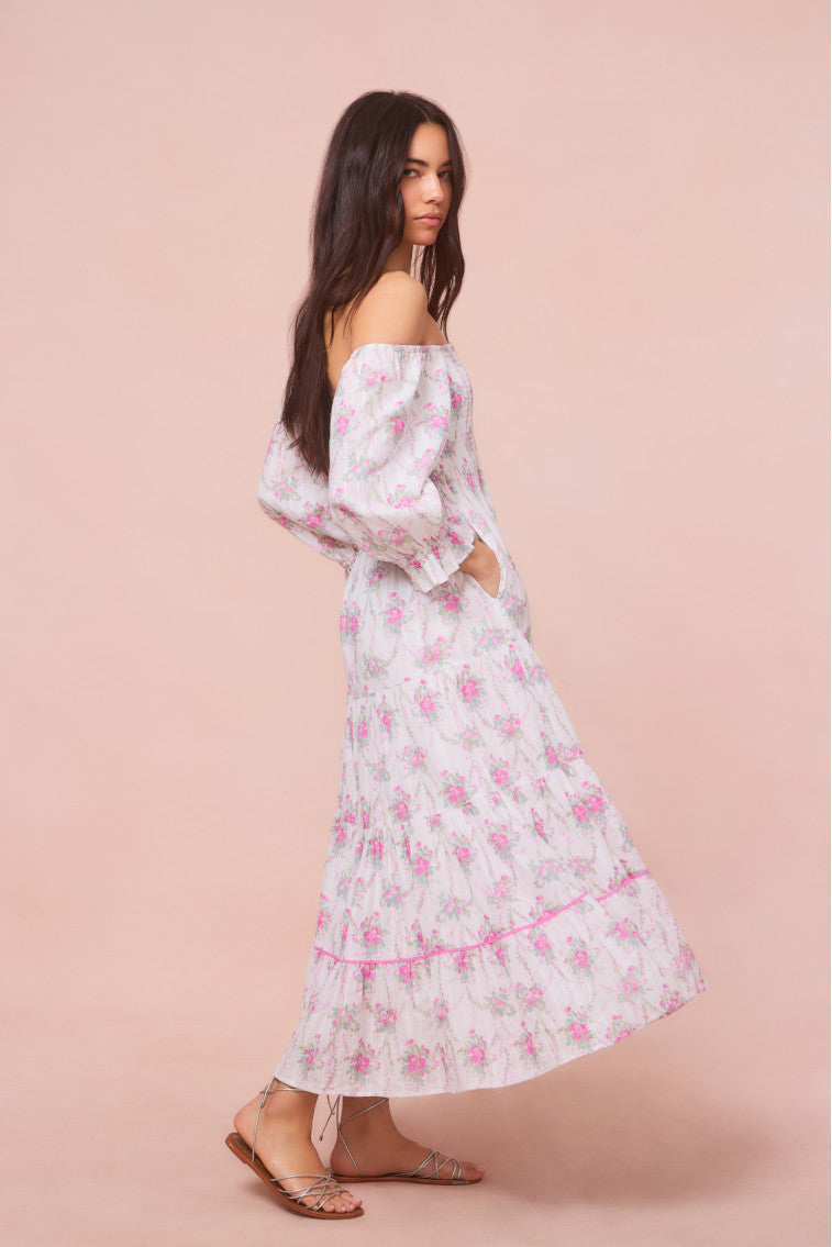 Rigby Cotton Floral Midi Dress-morningim