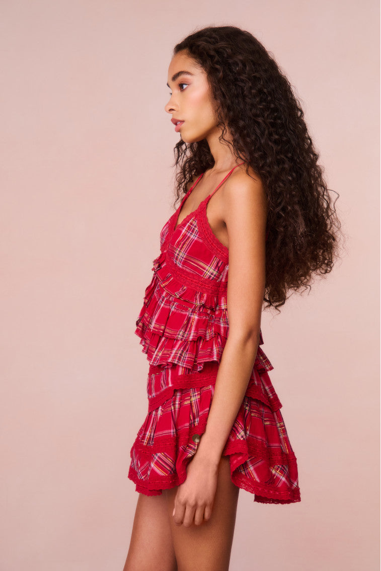 Abbott Tartan Ruffle Top-morningim