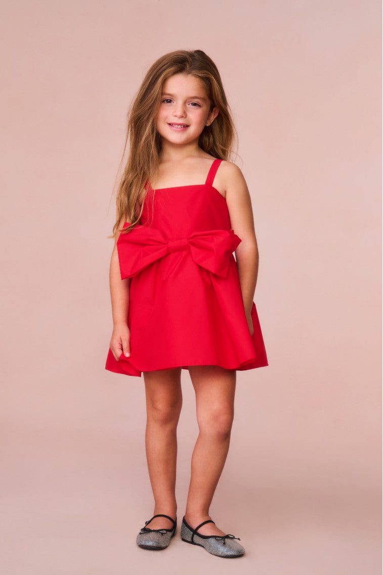 Girls Alejandra Bow Mini Dress-morningim