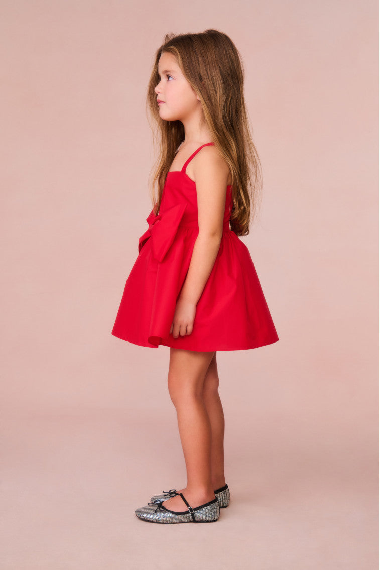 Girls Alejandra Bow Mini Dress-morningim