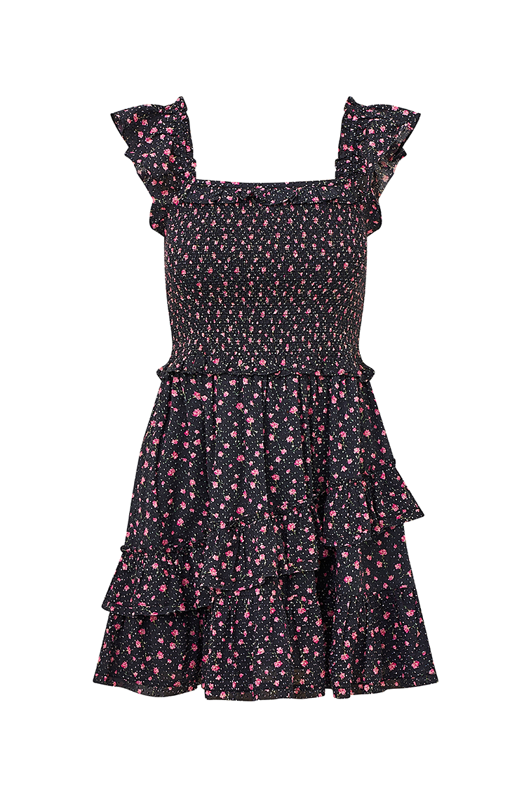 Aline Cotton Floral Dress-morningim