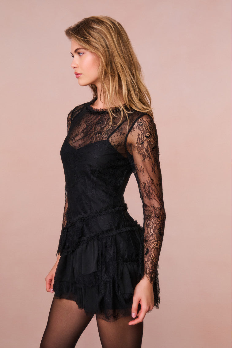 Amberleigh Lace Mini Dress-morningim