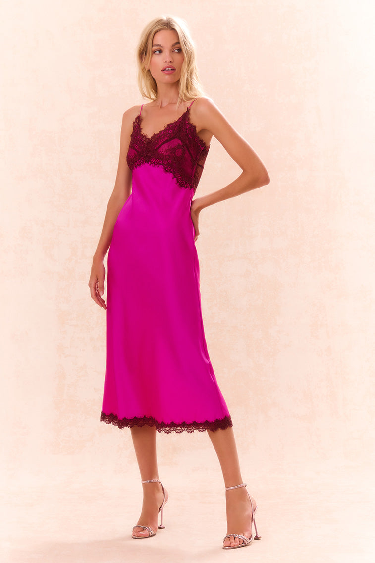 Ameliane Lace-Trimmed Slip Dress-morningim