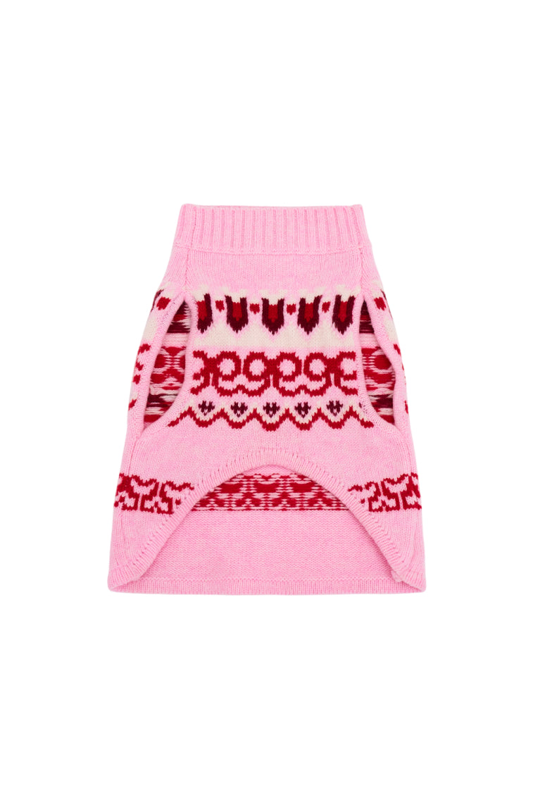 Arindia Wool Fair Isle Dog Sweater-morningim