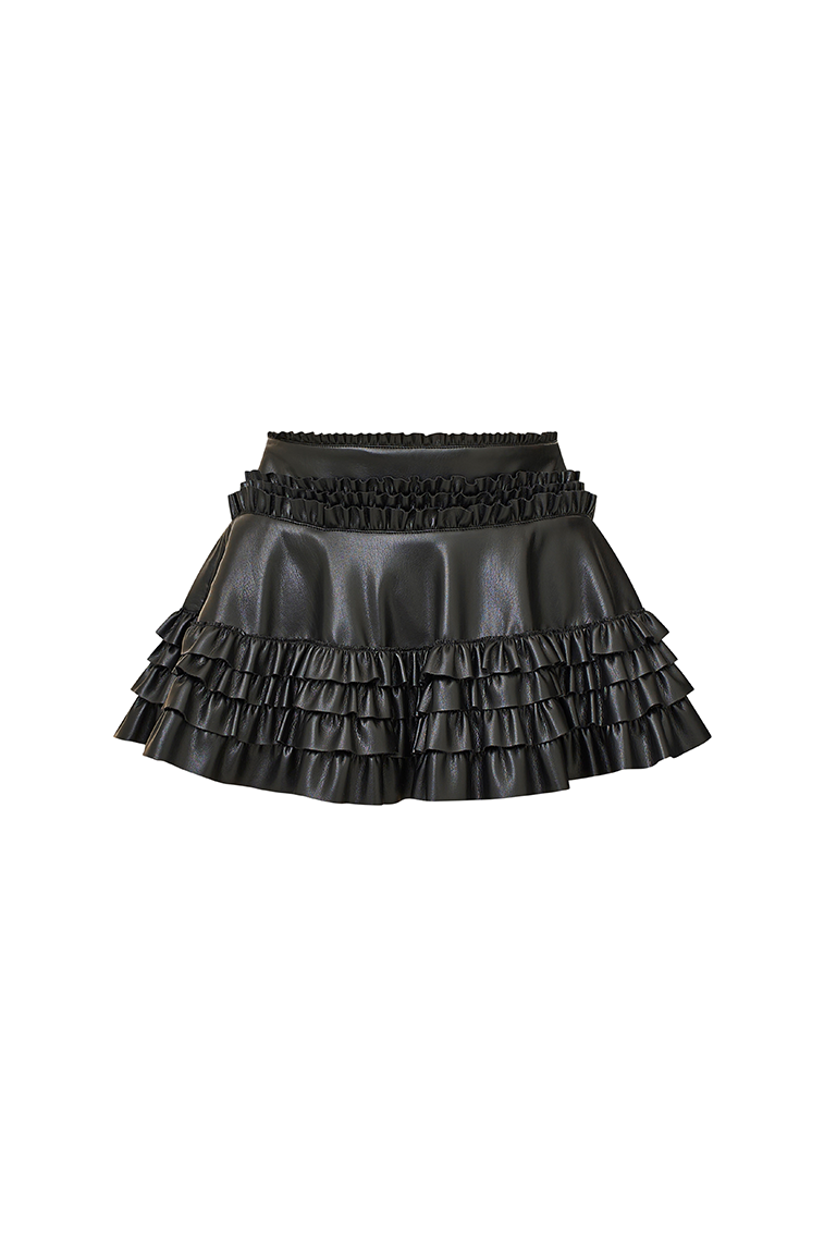 Audria Vegan Leather Skirt-morningim