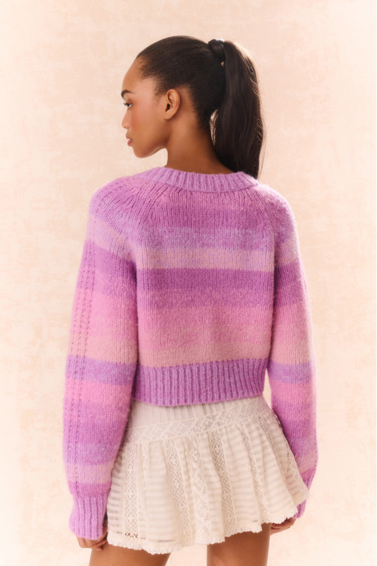 Barbarelle Alpaca Striped Pullover-morningim