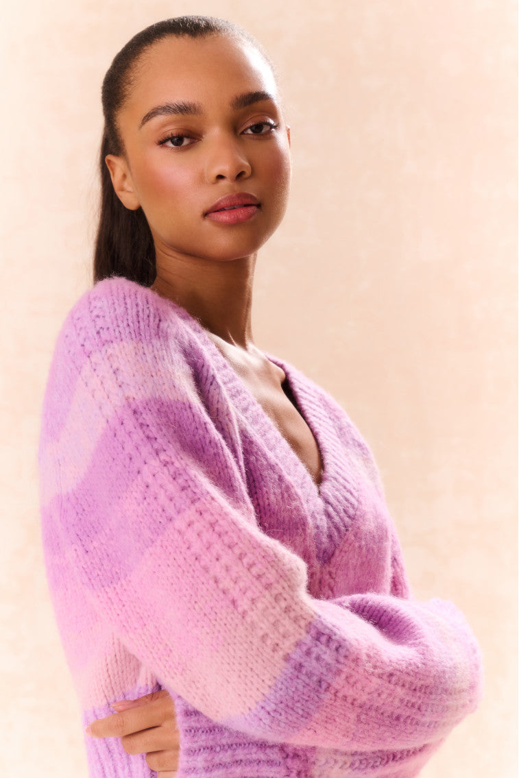 Barbarelle Alpaca Striped Pullover-morningim