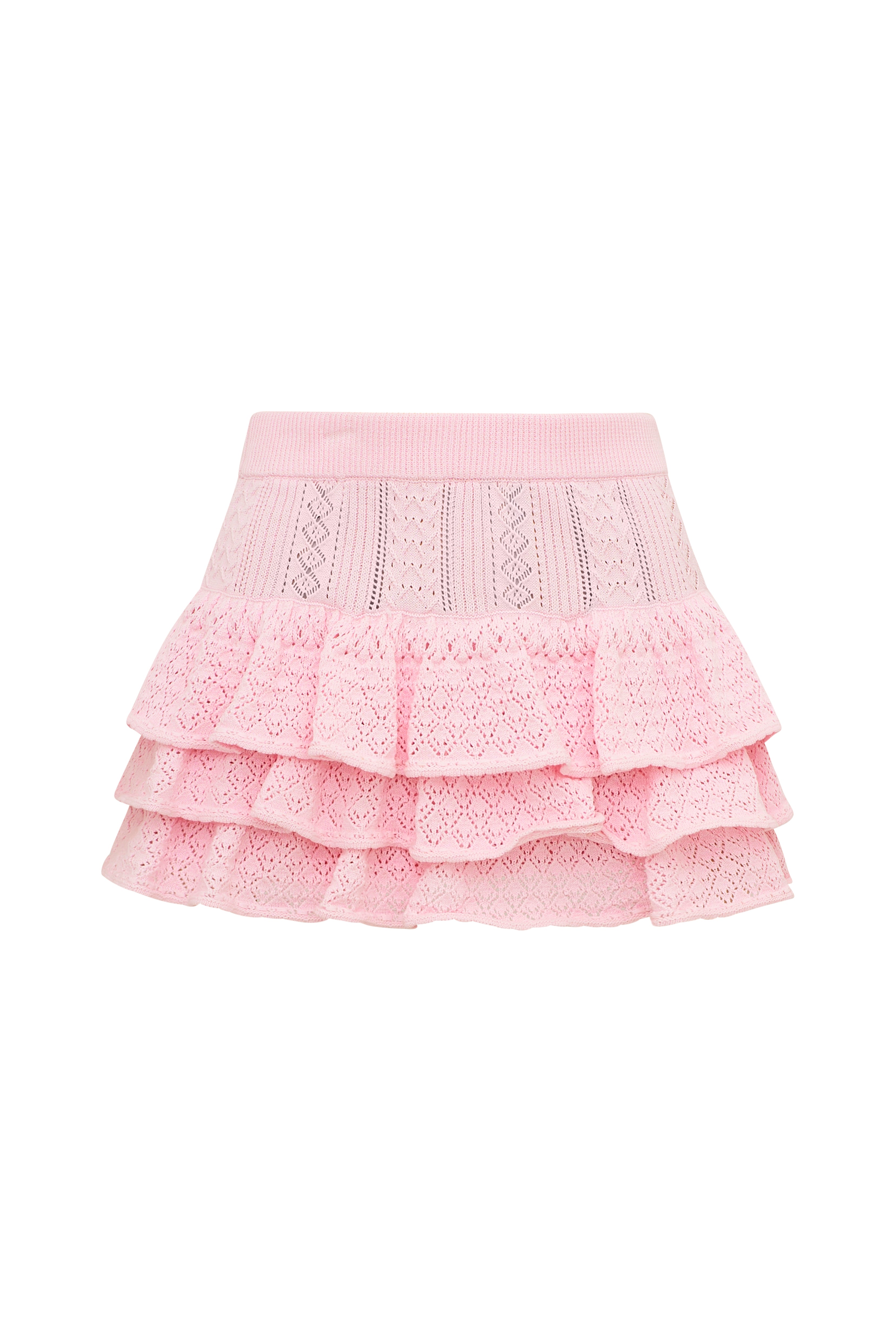 Baudin Bow Pointelle Mini Skirt-morningim