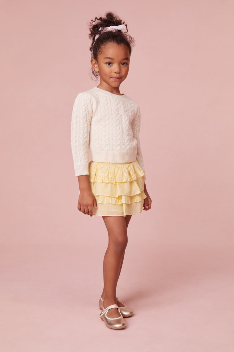 Girls Yellow Billie Skirt-morningim