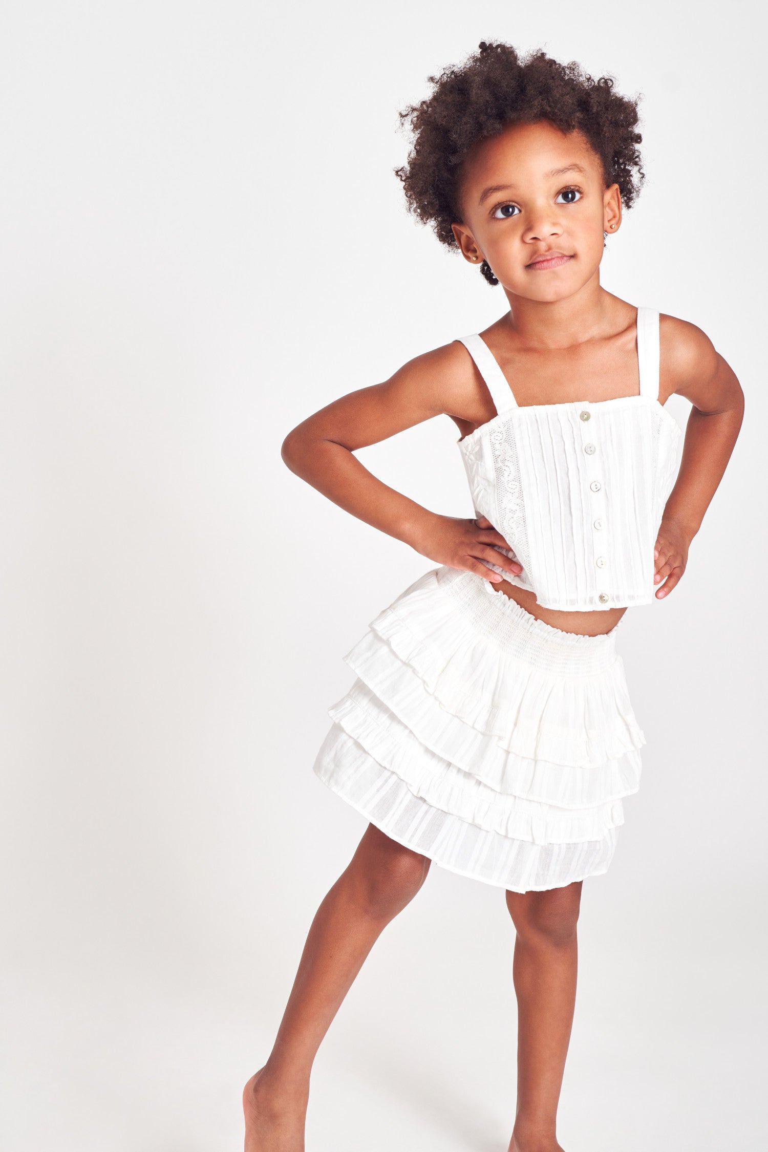 Girls Billie Cotton Skirt-morningim