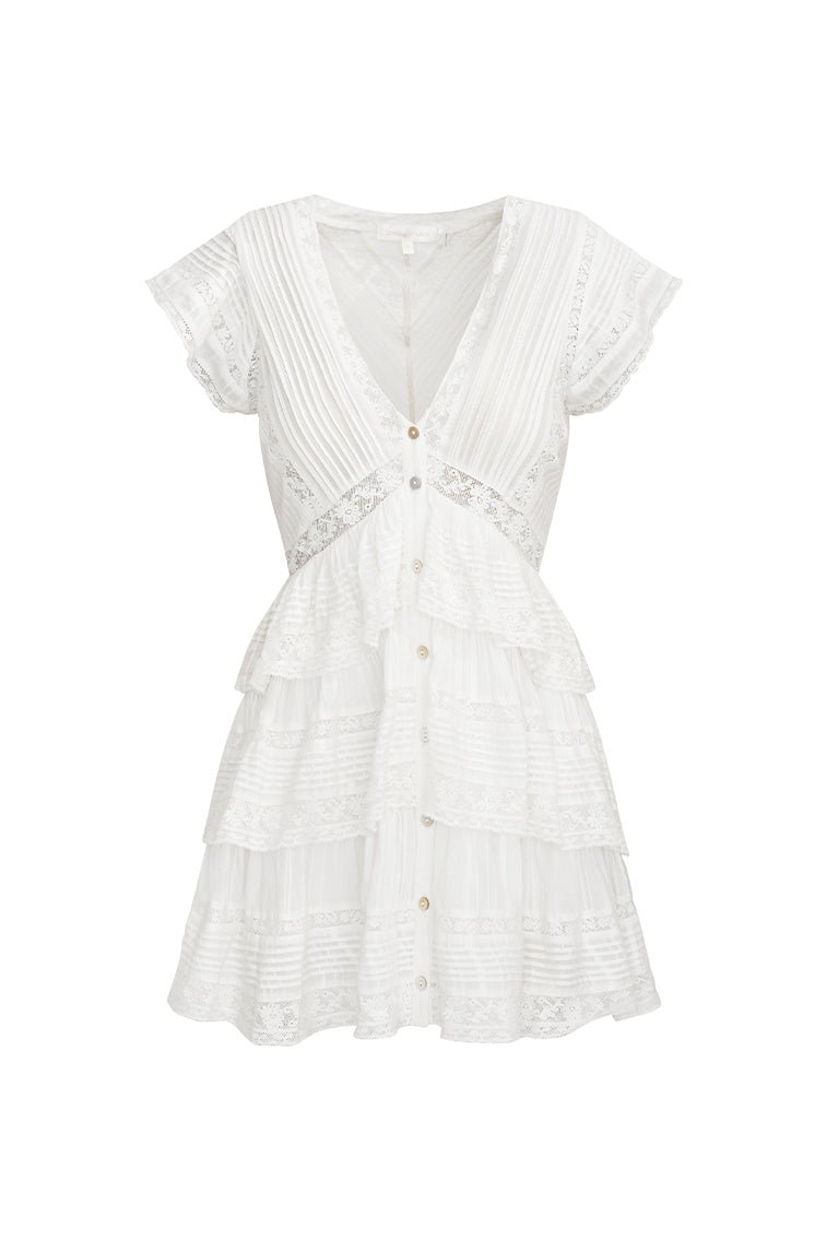 Binselle Flutter Sleeve Mini Dress-morningim