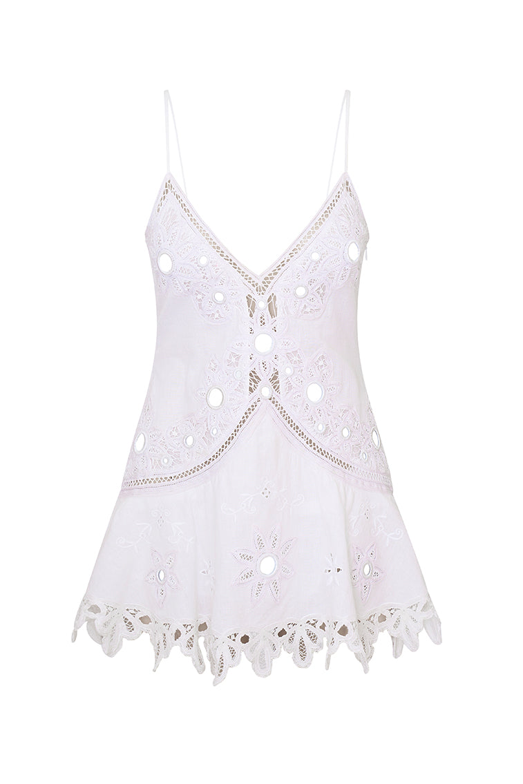 Brealynn Embellished Cotton Mini Dress-morningim