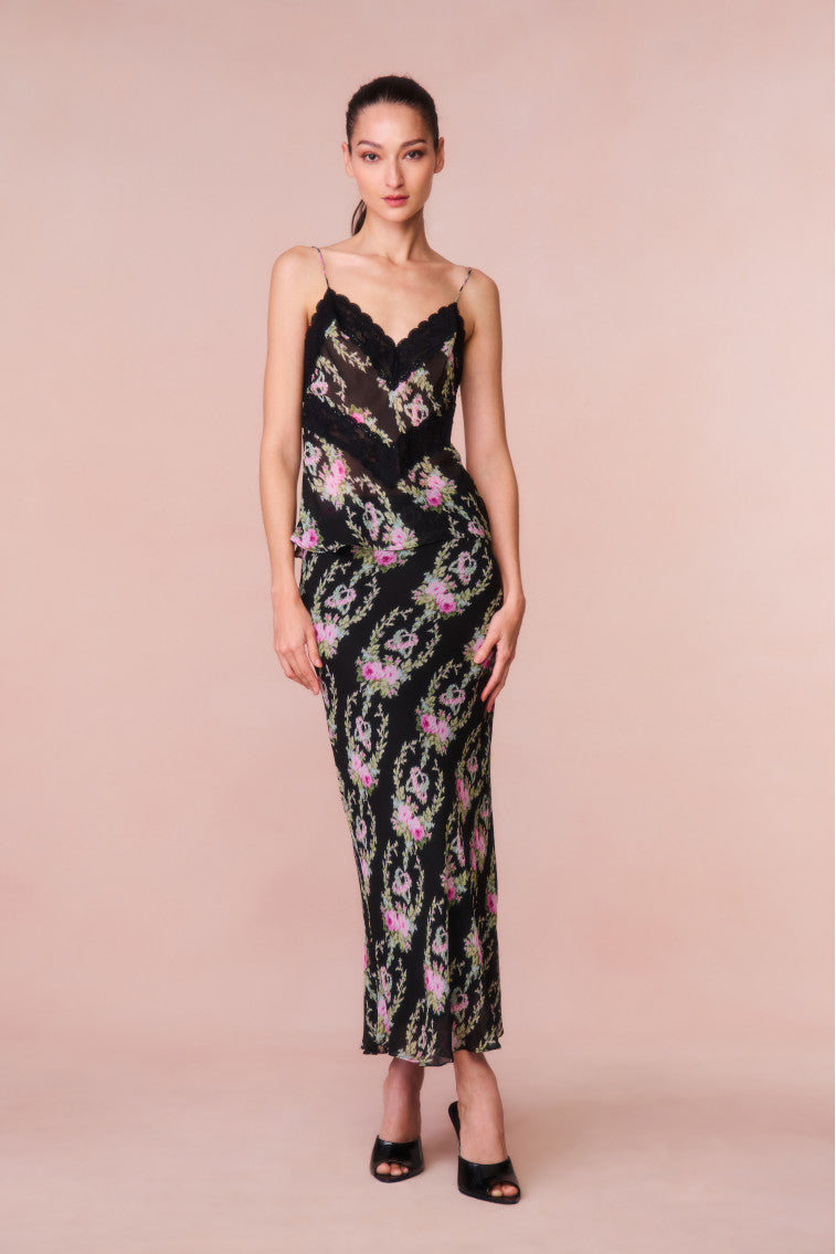 Castle Floral Maxi Skirt-morningim