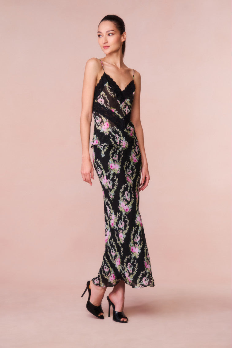Castle Floral Maxi Skirt-morningim