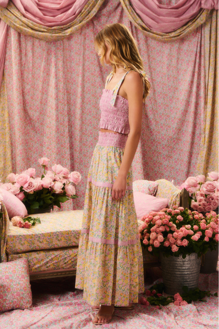 Corbin Liberty Fabric Cropped Top-morningim