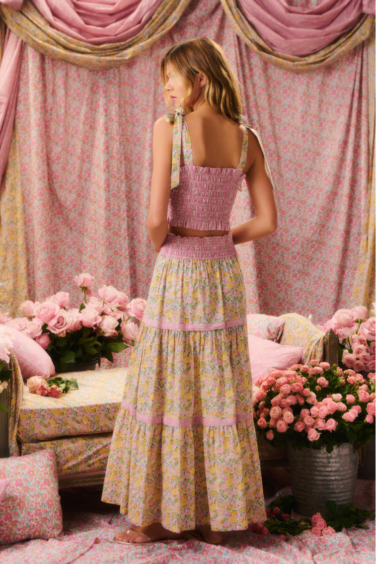 Corbin Liberty Fabric Cropped Top-morningim