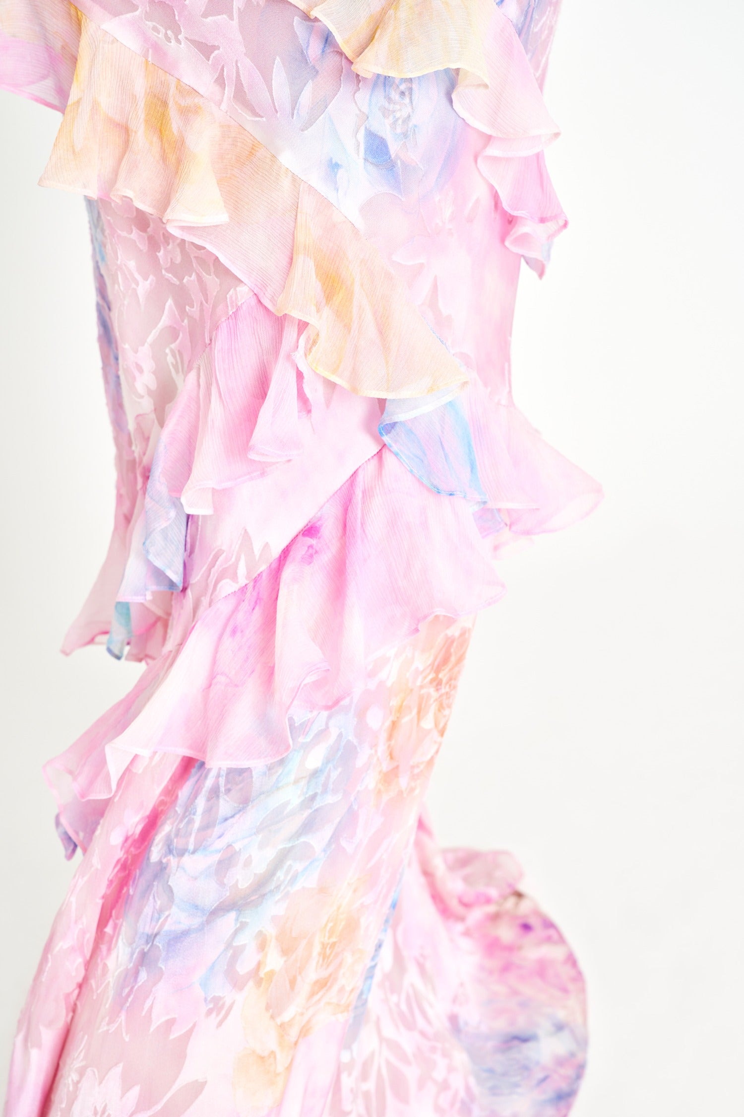 Rialto Floral Chiffon Maxi Dress-morningim